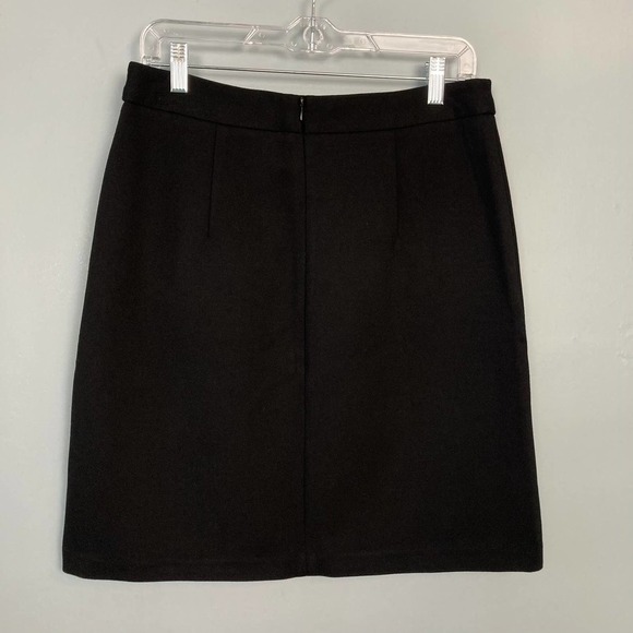 Mario Serrano Italy Black Pencil Skirt Size 6 Faux Pocket Stretch Above the Knee - Picture 10 of 12